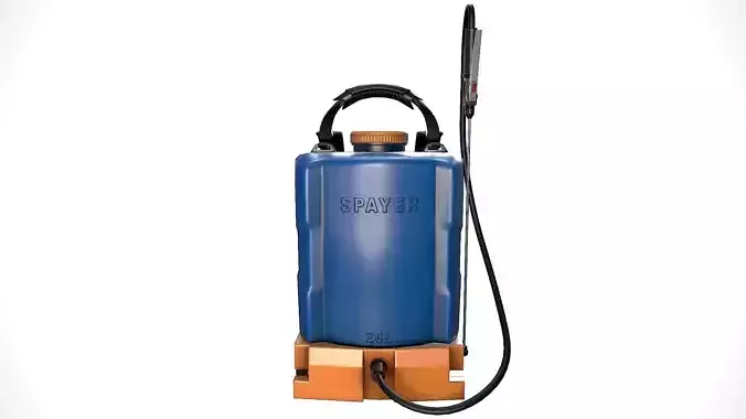 Shoulder Sanitizer Sprayer Low-poly 3D model