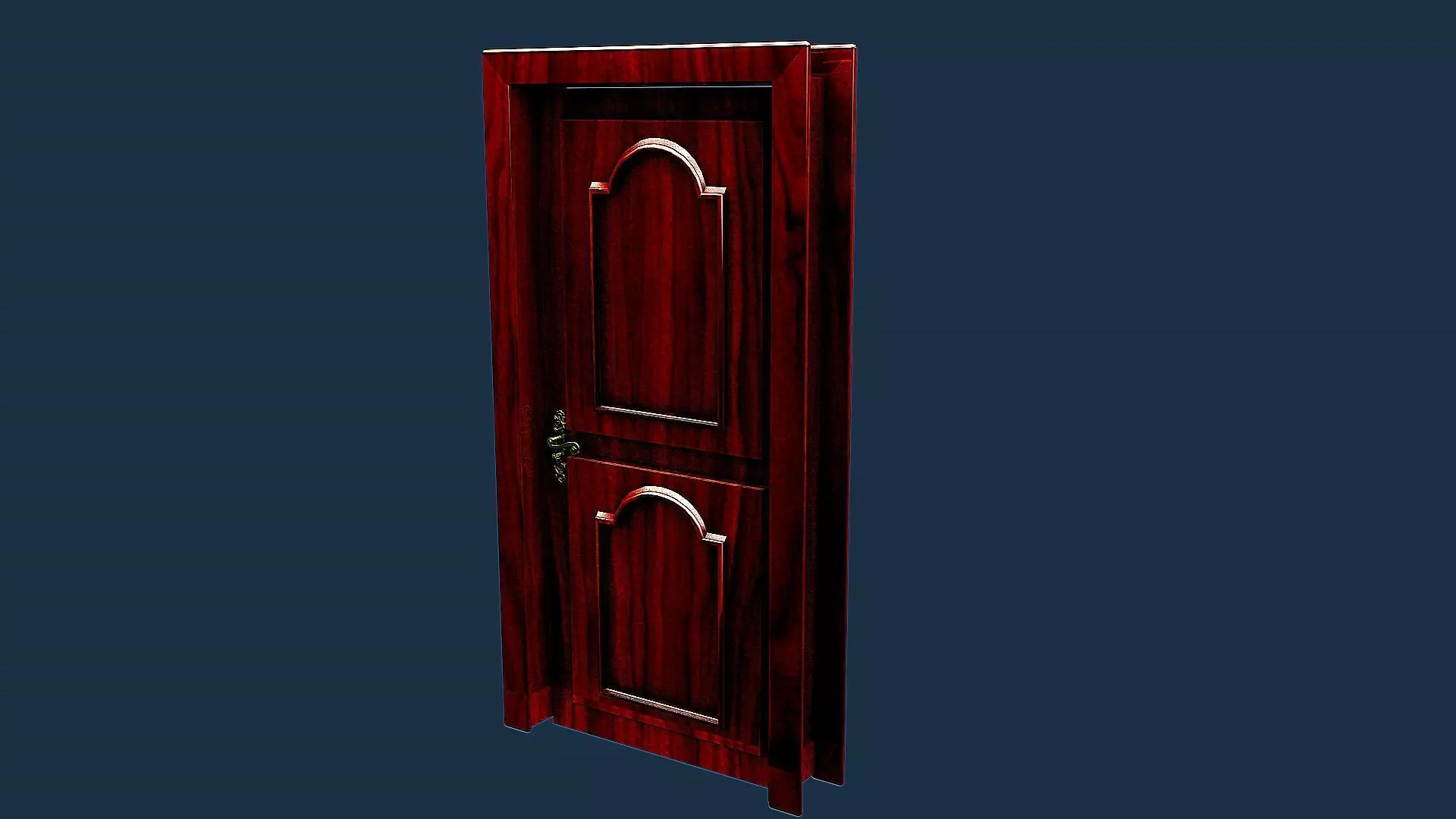 the door wooden 3D model_0