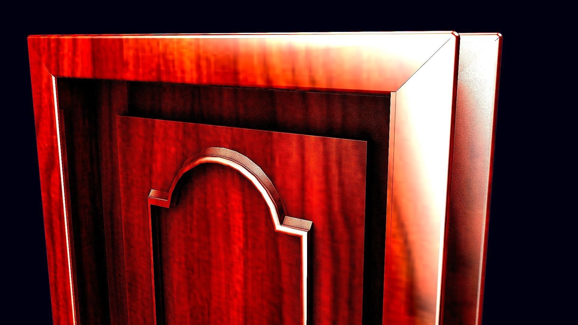 the door wooden 3D model_1