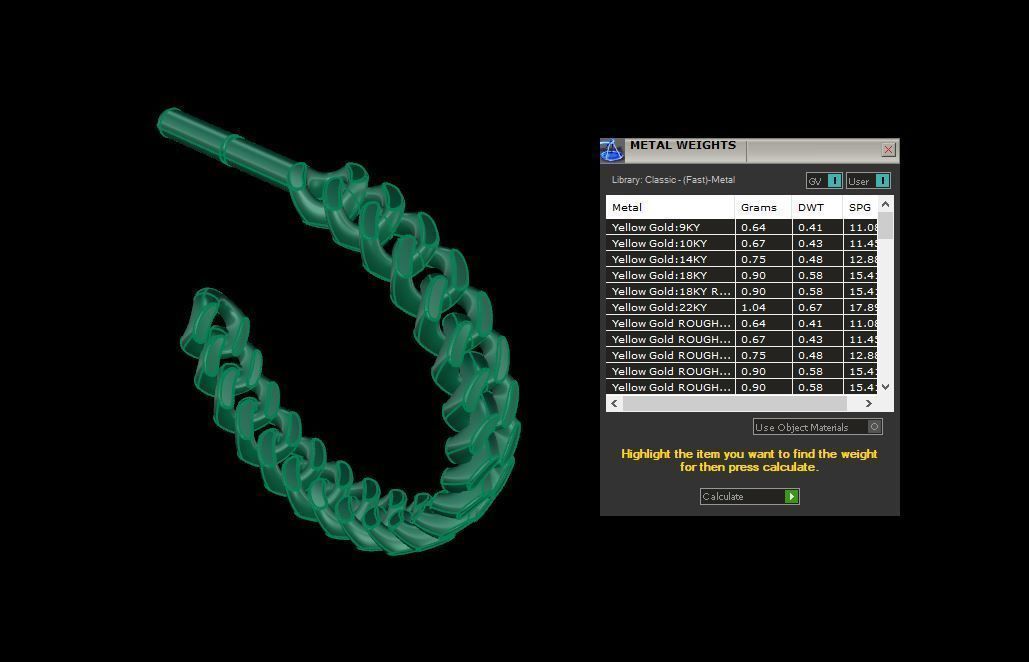 Earring Hoop Hermes Style Link Open Back 11mm Inside Diameter 3D print model_11