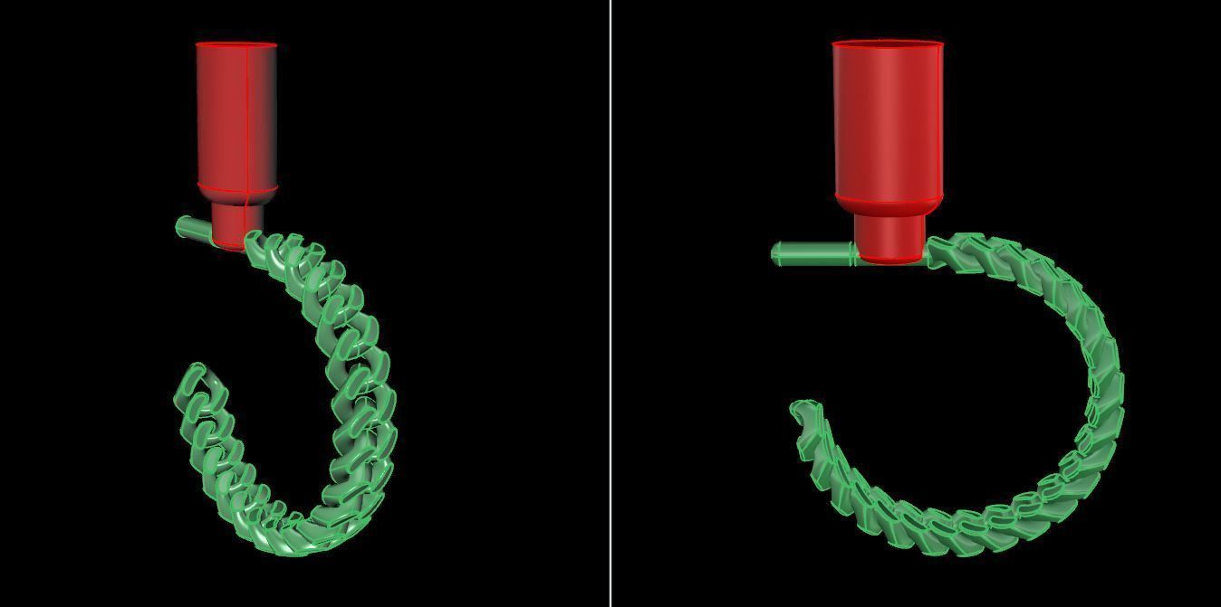 Earring Hoop Hermes Style Link Open Back 11mm Inside Diameter 3D print model_12