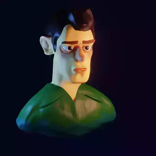 Concept Male bust 3D print model