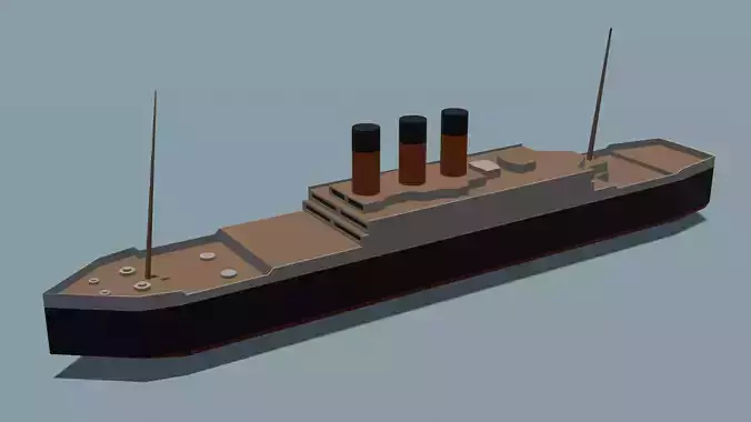 Titanic Low Poly ship
