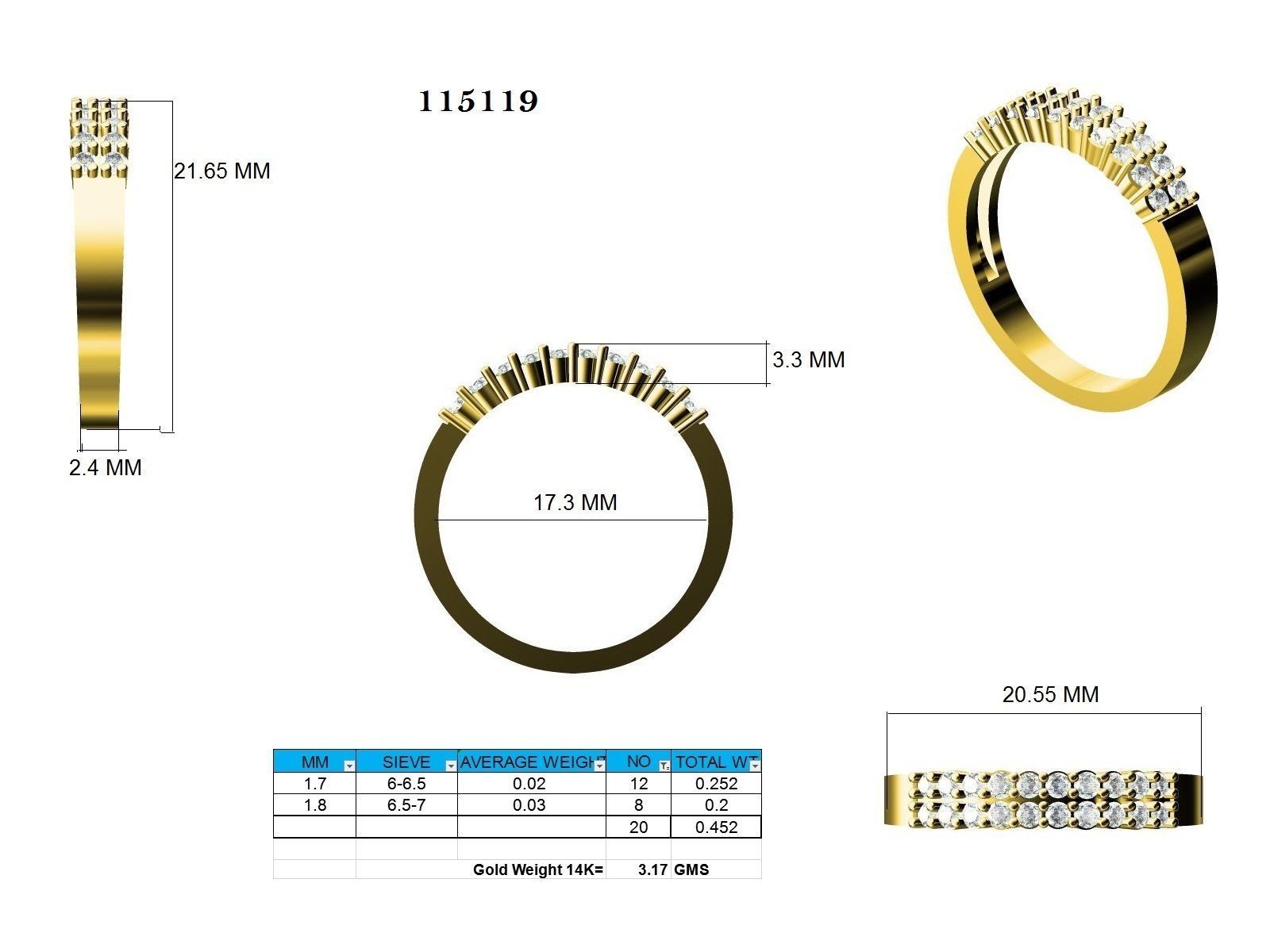 Ring - 115119 3D print model_12