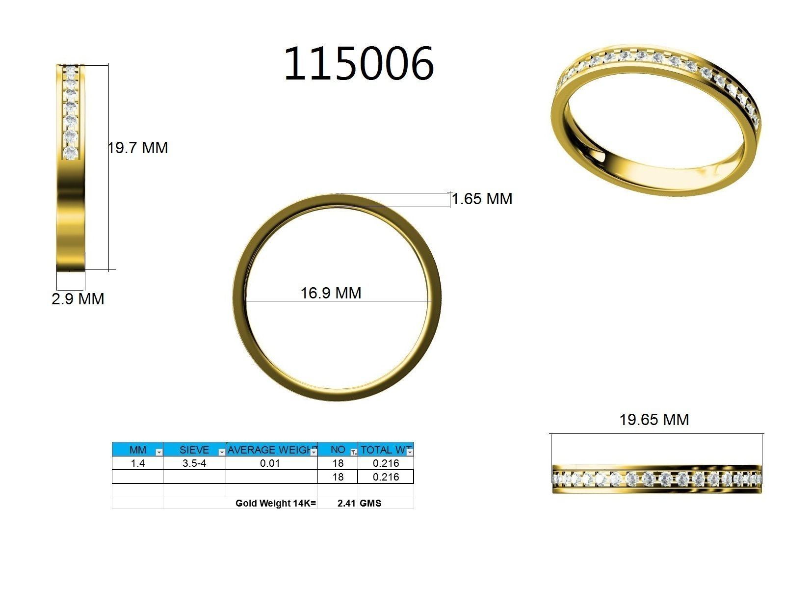 Ring - 115006 3D print model_12