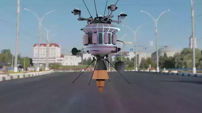 Luna Robot Low-poly 3D model