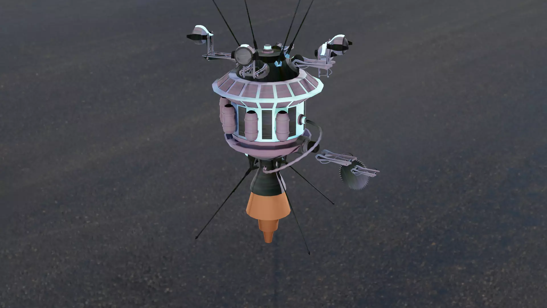 Luna Robot Low-poly 3D model