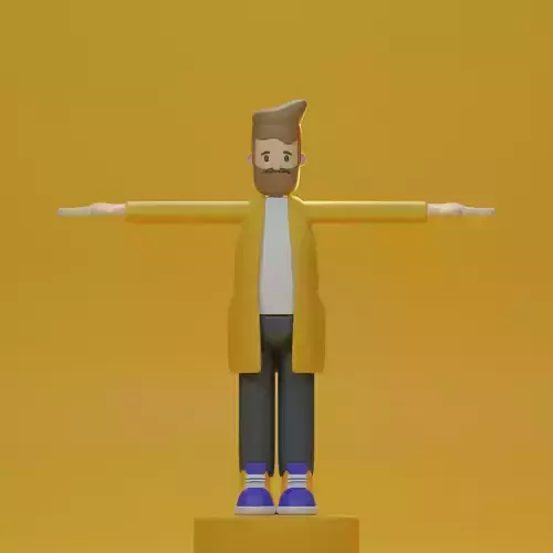 Male cartoon characters base mesh