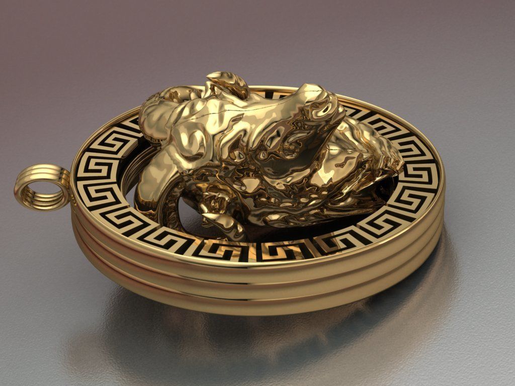 Aries Pendant  3D print model_1