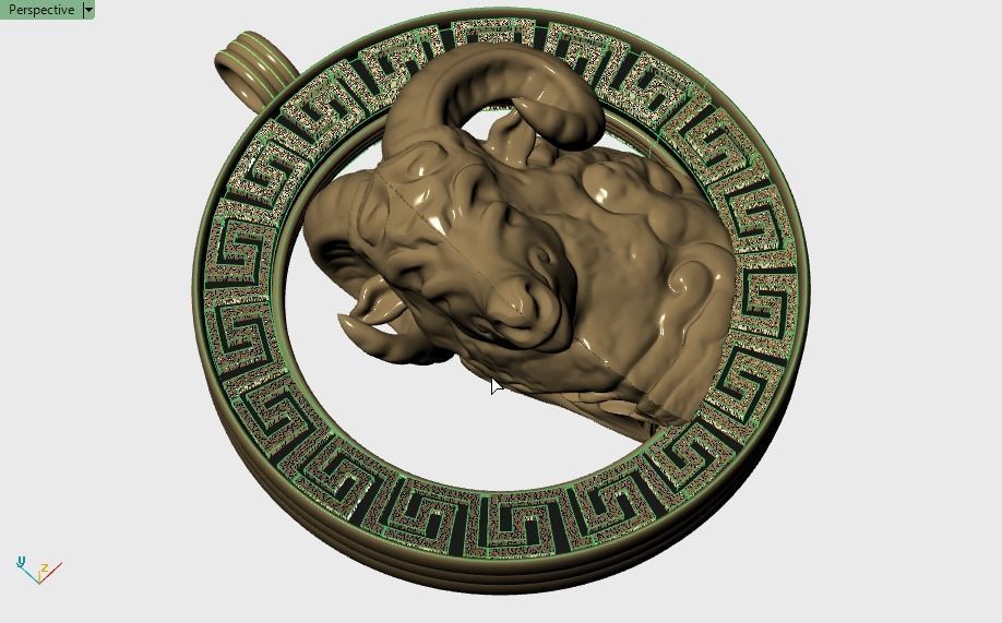 Aries Pendant  3D print model_18