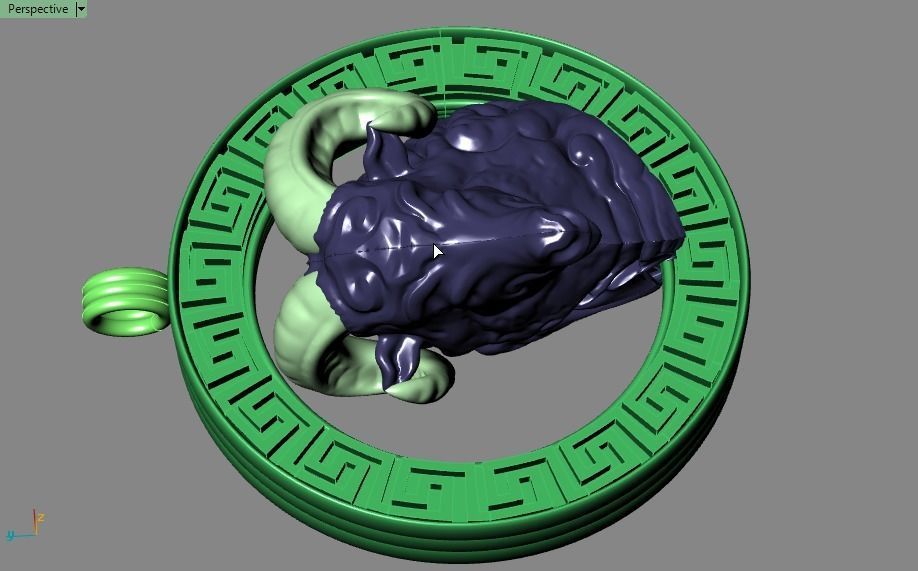 Aries Pendant  3D print model_17