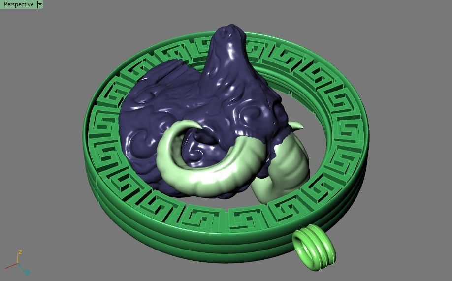 Aries Pendant  3D print model_16