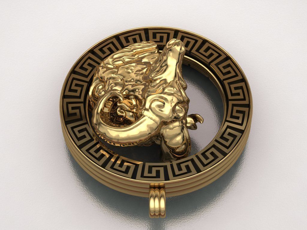 Aries Pendant  3D print model_6