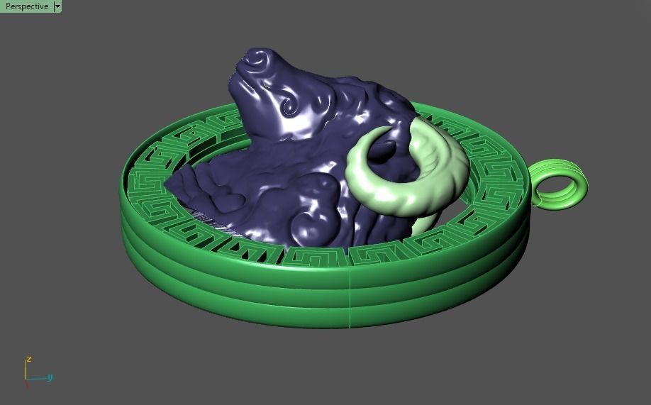Aries Pendant  3D print model_15