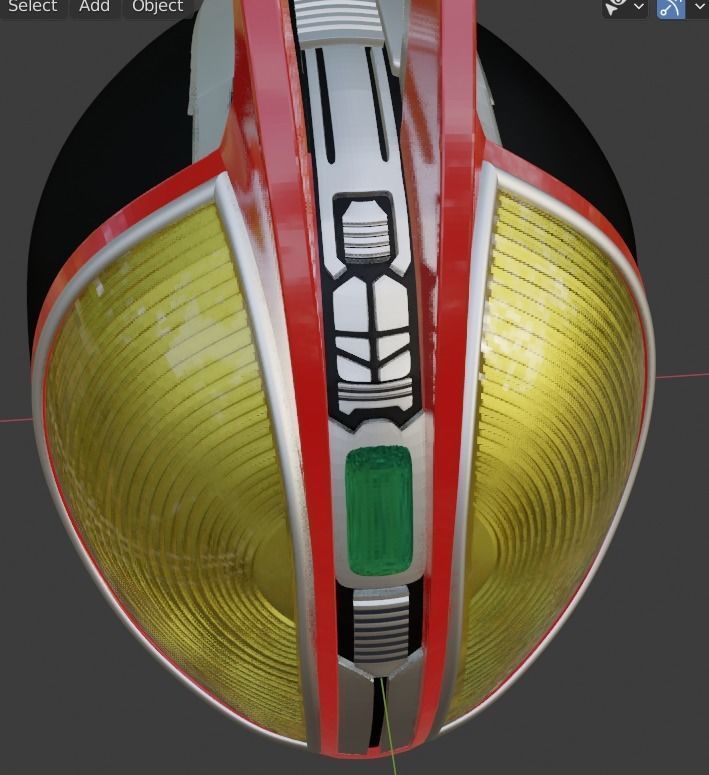 Kamen rider Faiz 3D printable cosplay helmet 3D print model_4