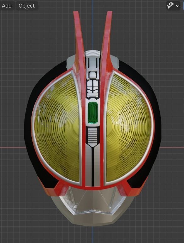 Kamen rider Faiz 3D printable cosplay helmet 3D print model_1
