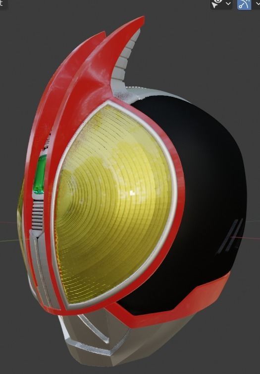 Kamen rider Faiz 3D printable cosplay helmet 3D print model_3