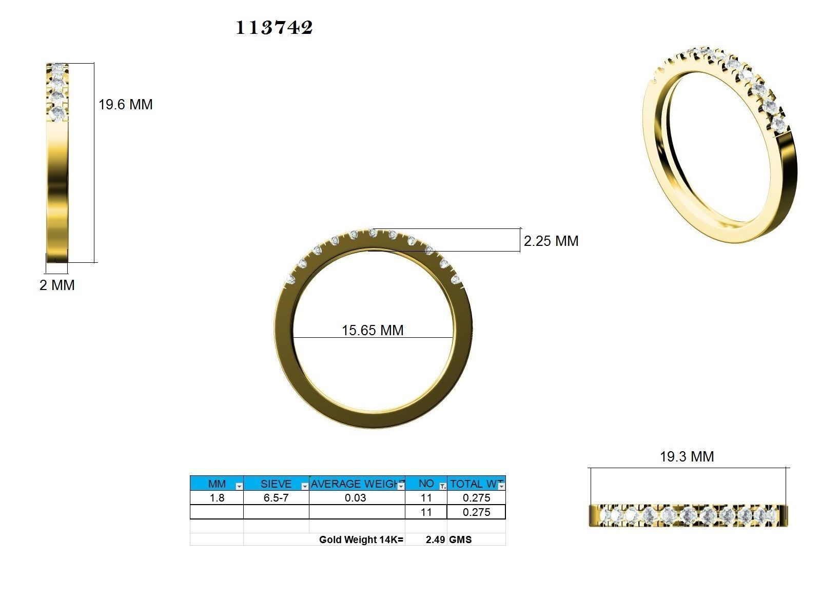 Ring - 113742 3D print model_12