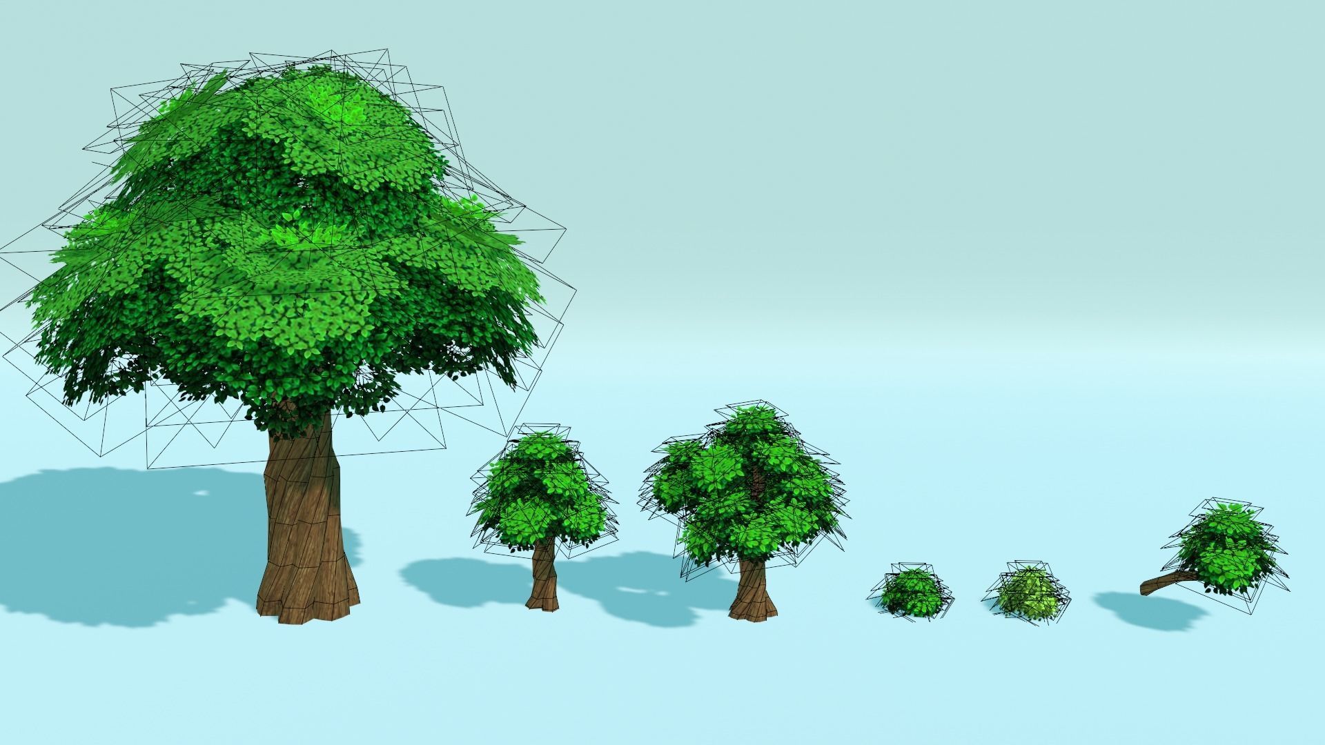 lowpoly stylized tree pack Low-poly 3D model_5