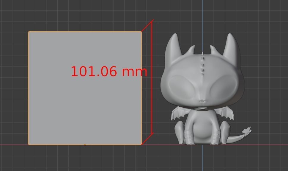 Mini Toothless 3D print model_4