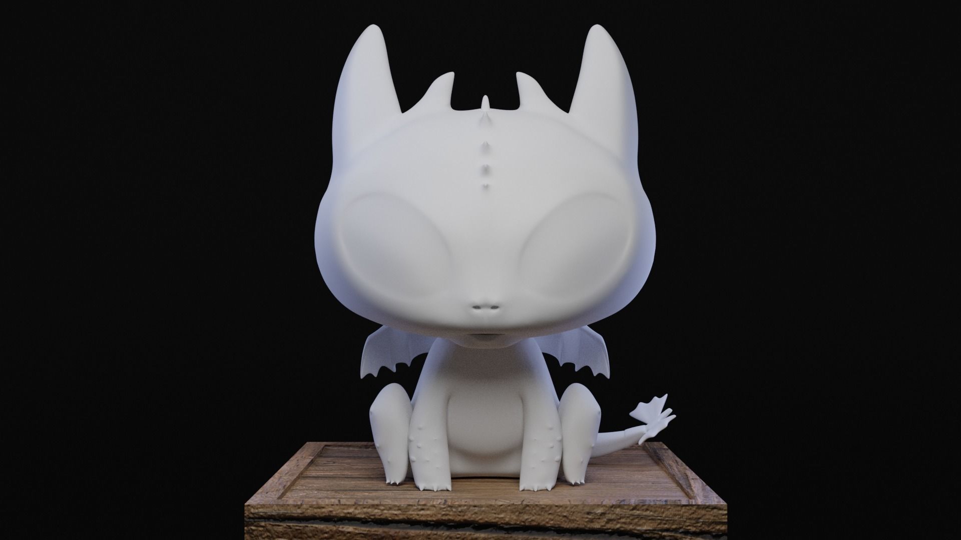 Mini Toothless 3D print model_1