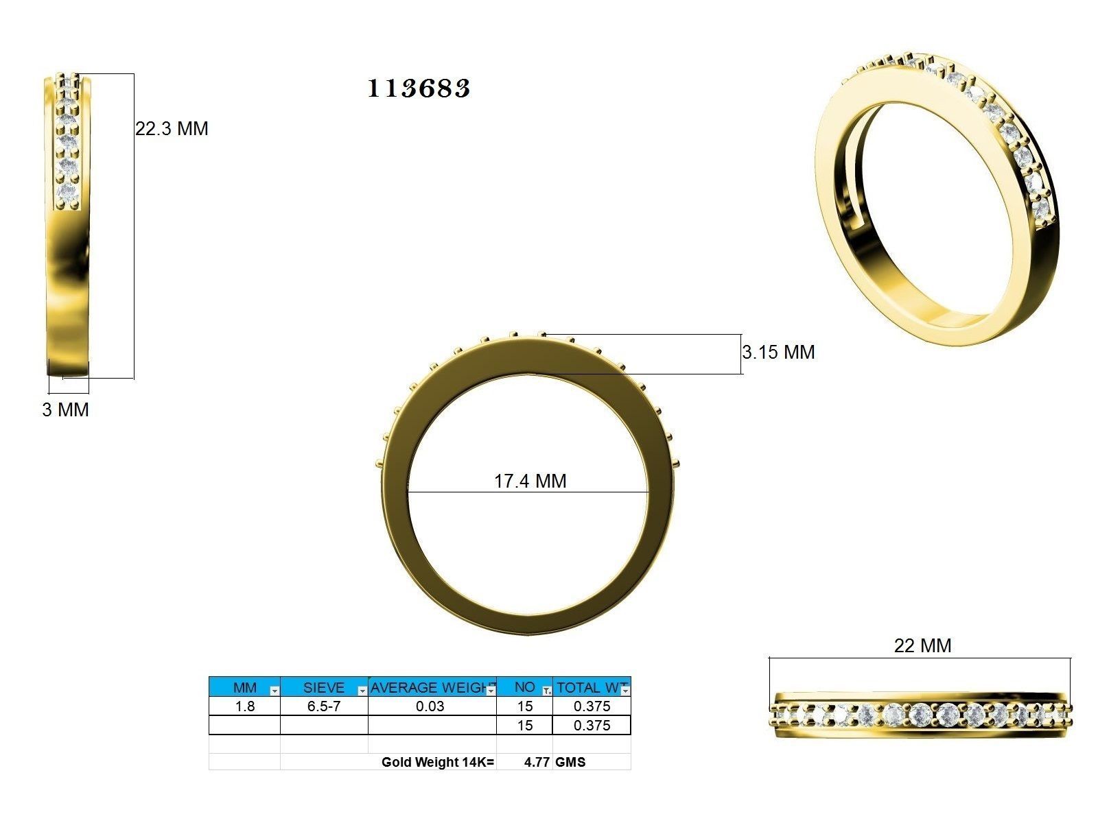 Ring - 113683 3D print model_12