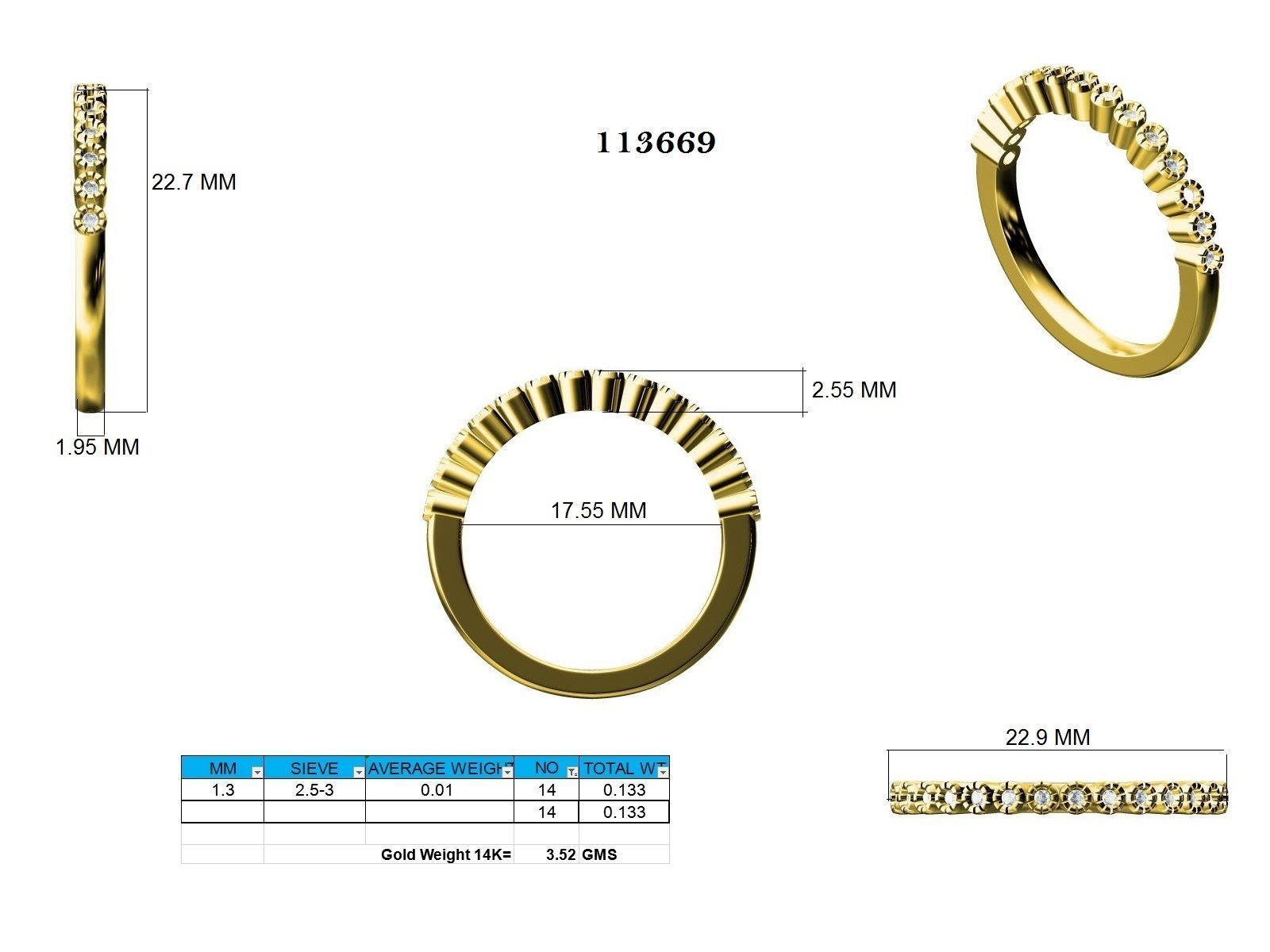 Ring - 113669 3D print model_12