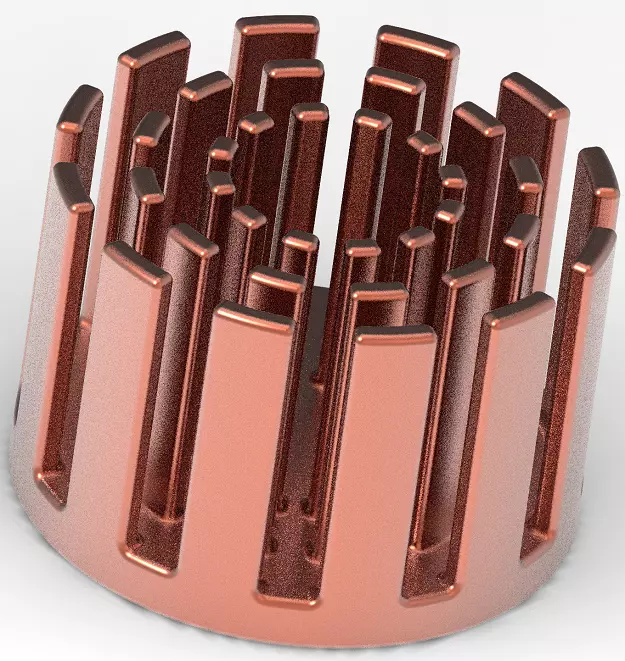 Round Copper Heat Sink 3D print model_0