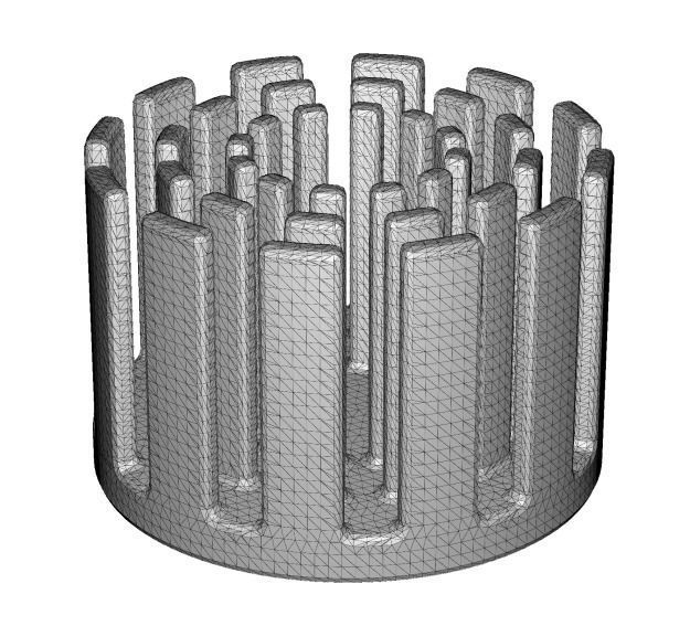 Round Copper Heat Sink 3D print model_2