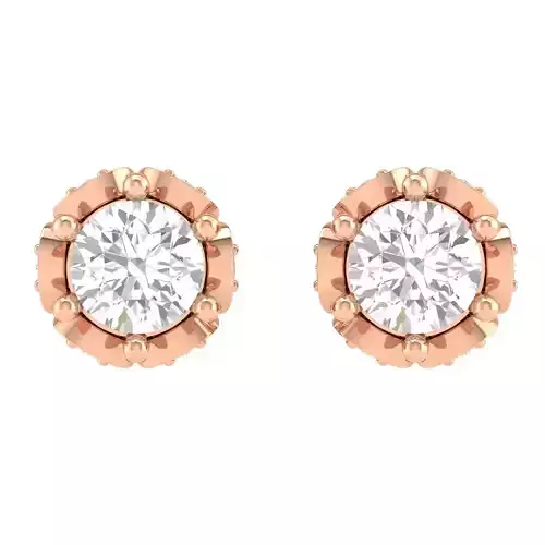 Women Round Earrings 3dm stl render detail 