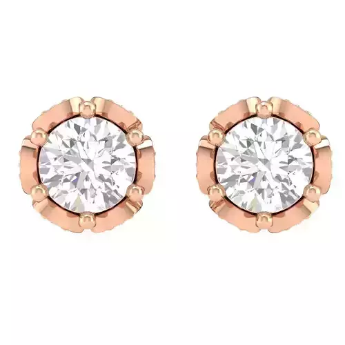 Women Round Earrings 3dm stl render detail  3D print model