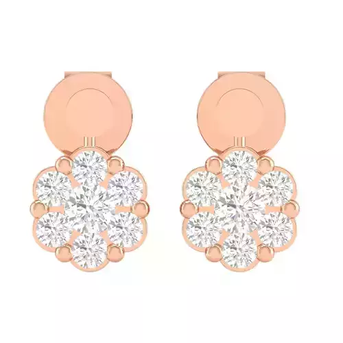 Women Round Earrings 3dm stl render detail 