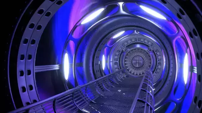 Space tunnel with vortex effect 