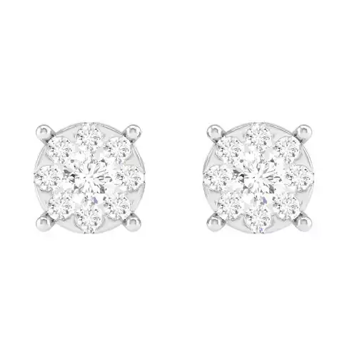 Women Square Earrings 3dm stl render detail  3D print model