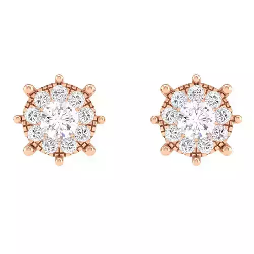 Women Round Earrings 3dm stl render detail 