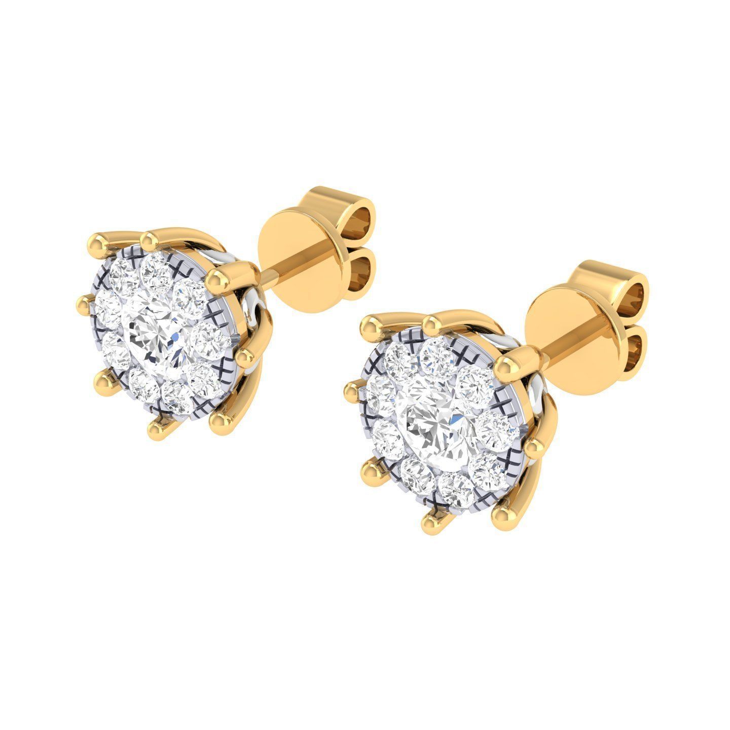 Women Round Earrings 3dm stl render detail 3D print model_8