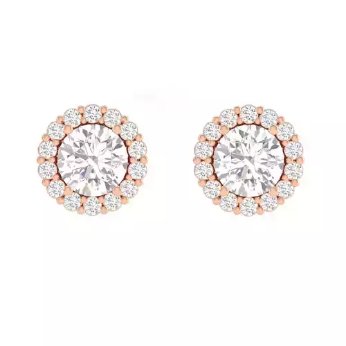 Women Round Earrings 3dm stl render detail 