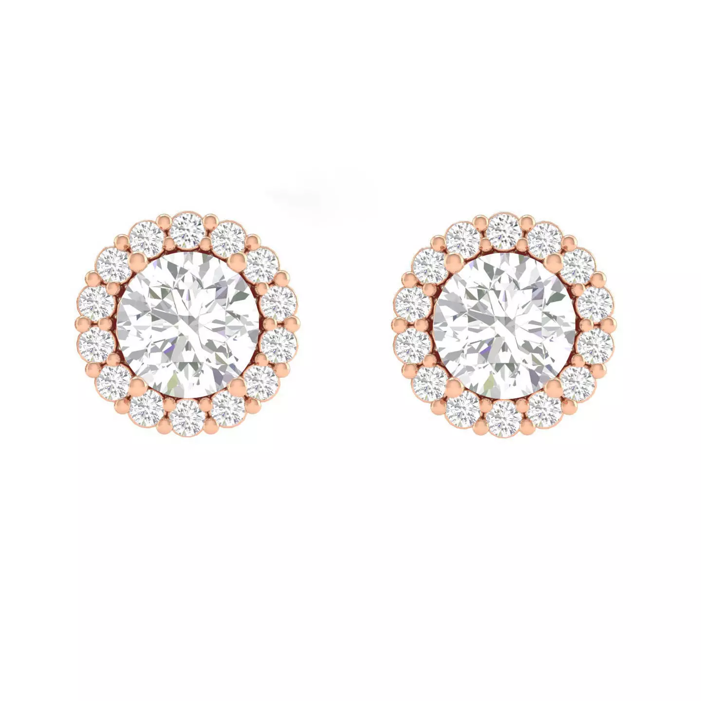 Women Round Earrings 3dm stl render detail 3D print model