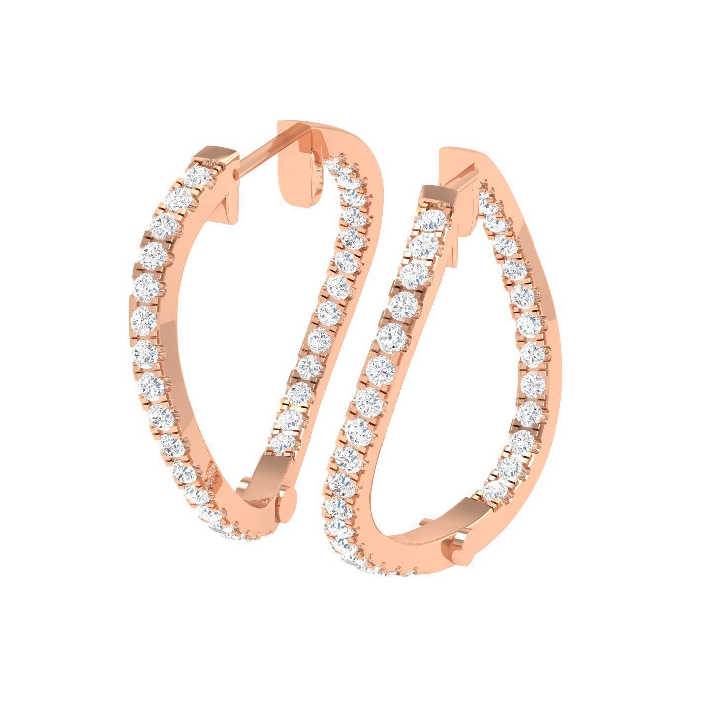 Women Earrings 3dm stl render detail