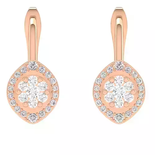 Women Round Earrings 3dm stl render detail 