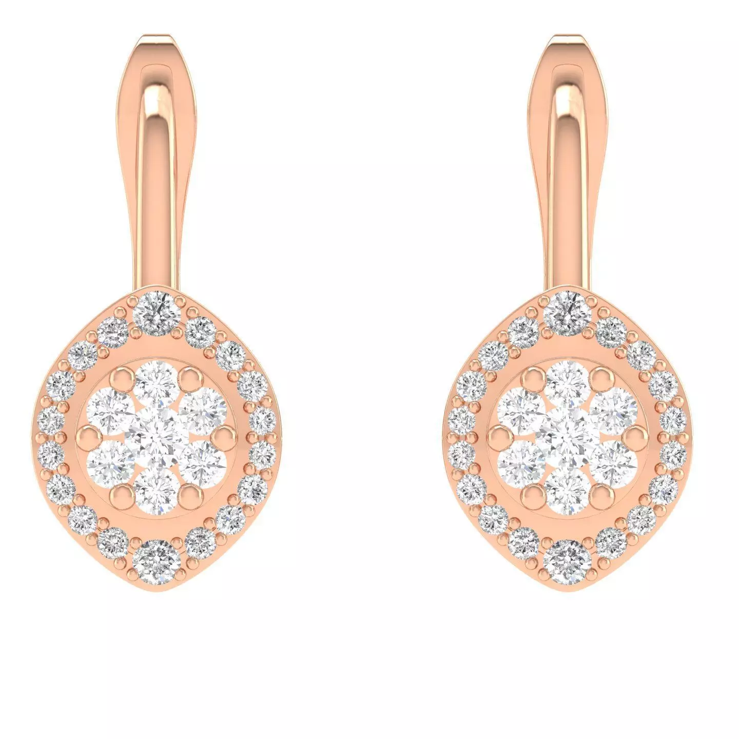 Women Round Earrings 3dm stl render detail 3D print model