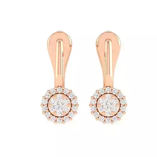 Women Round Earrings 3dm stl render detail 