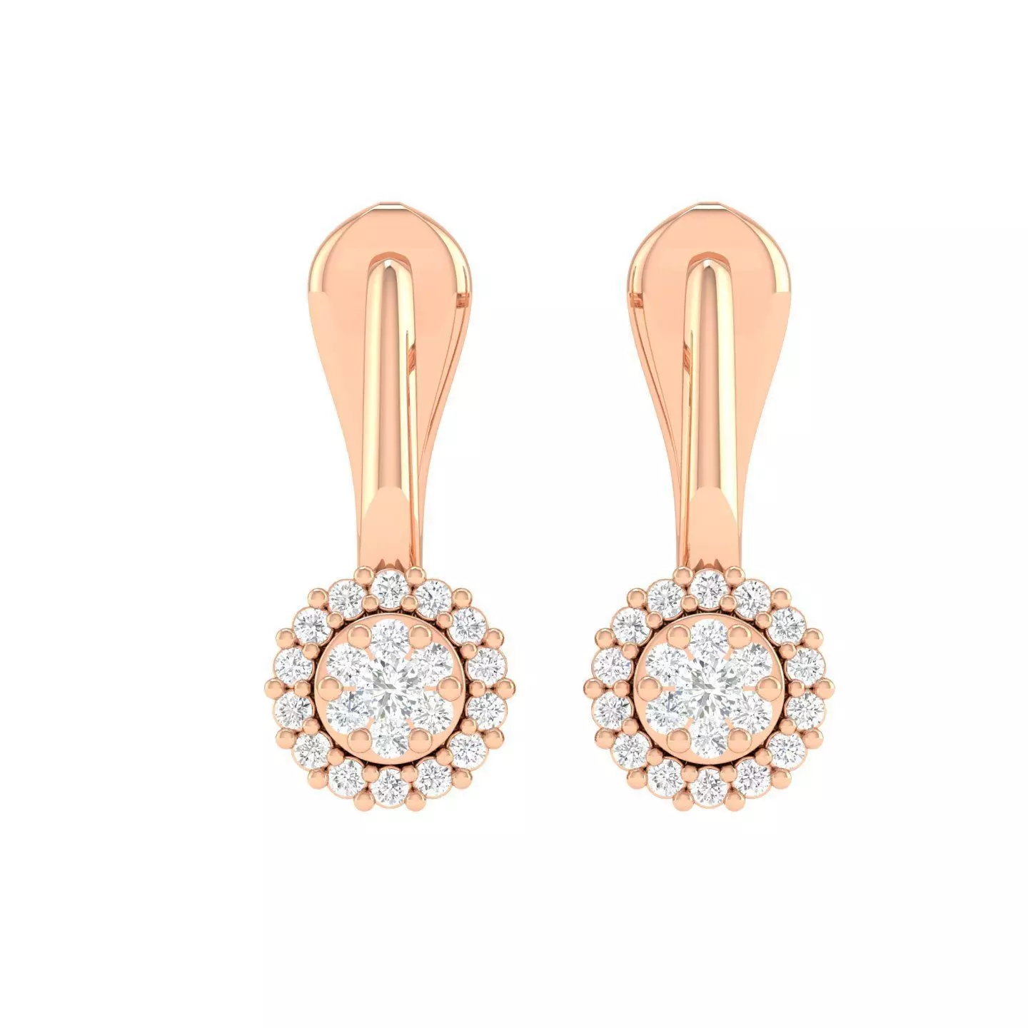 Women Round Earrings 3dm stl render detail 3D print model