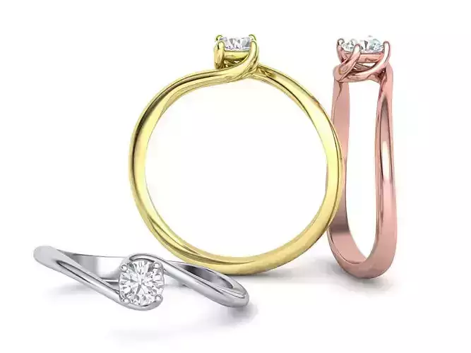 Paradise Engagement ring Solitaire ring 4mm stone