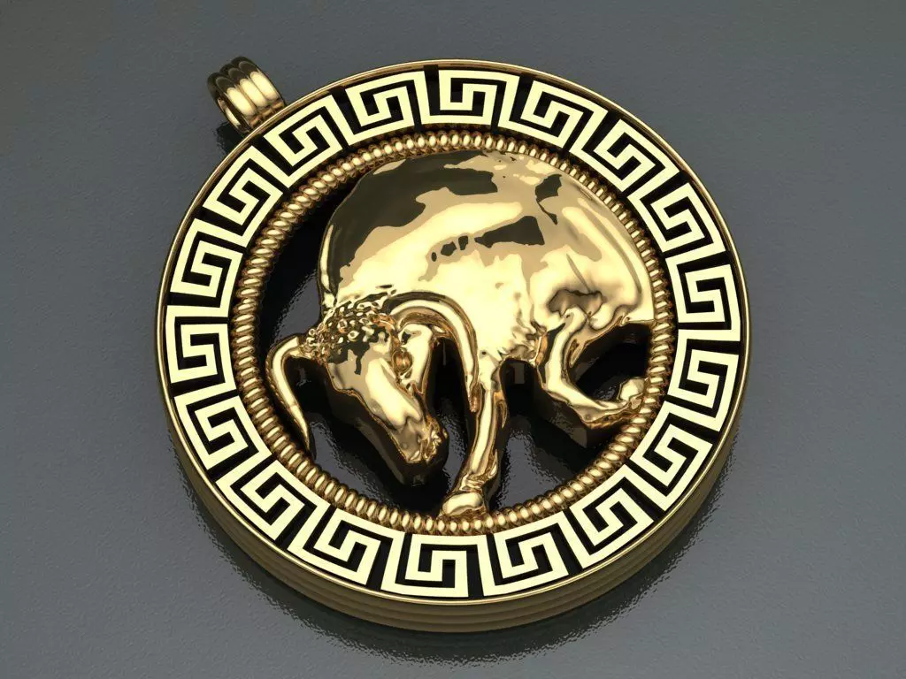 bull Pendant - Taurus 3D print model_0