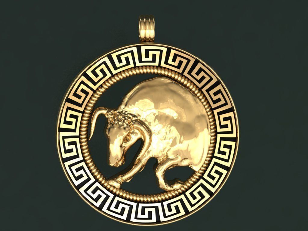 bull Pendant - Taurus 3D print model_7