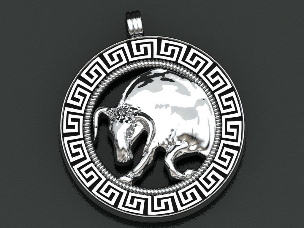 bull Pendant - Taurus 3D print model_8