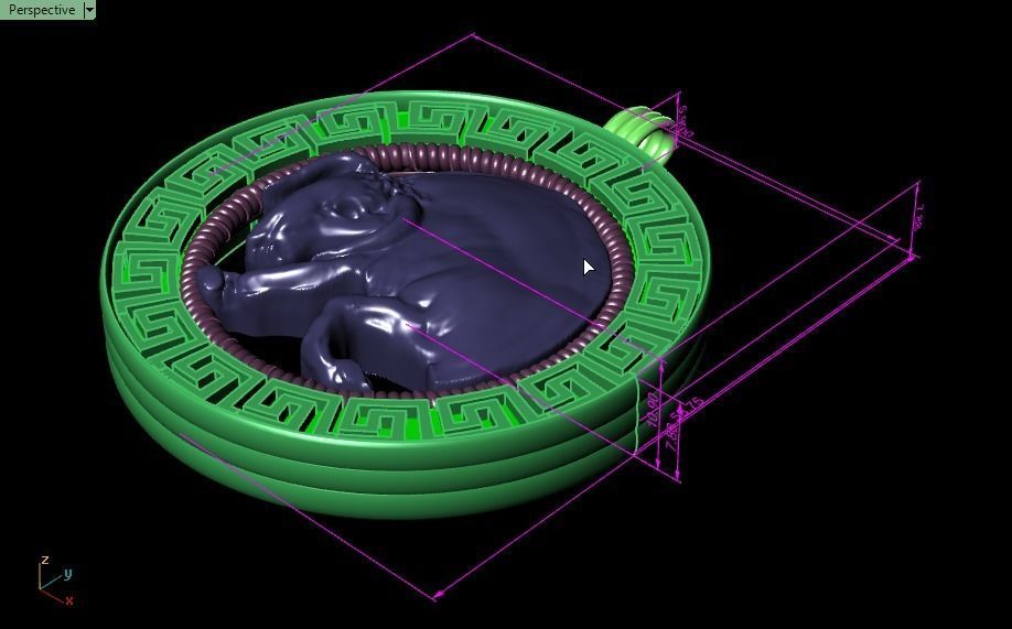 bull Pendant - Taurus 3D print model_14