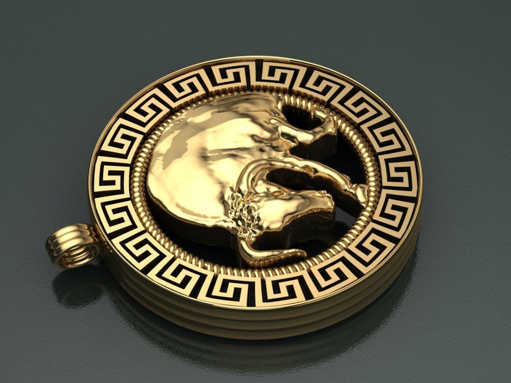 bull Pendant - Taurus 3D print model_4