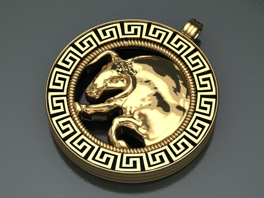 bull Pendant - Taurus 3D print model_2